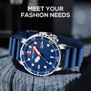 Luxury Brand Men Fashion Quartz Watches Male Silicone Strap Sport Waterproof Wristwatches Calendar Clock Relogio Masculino