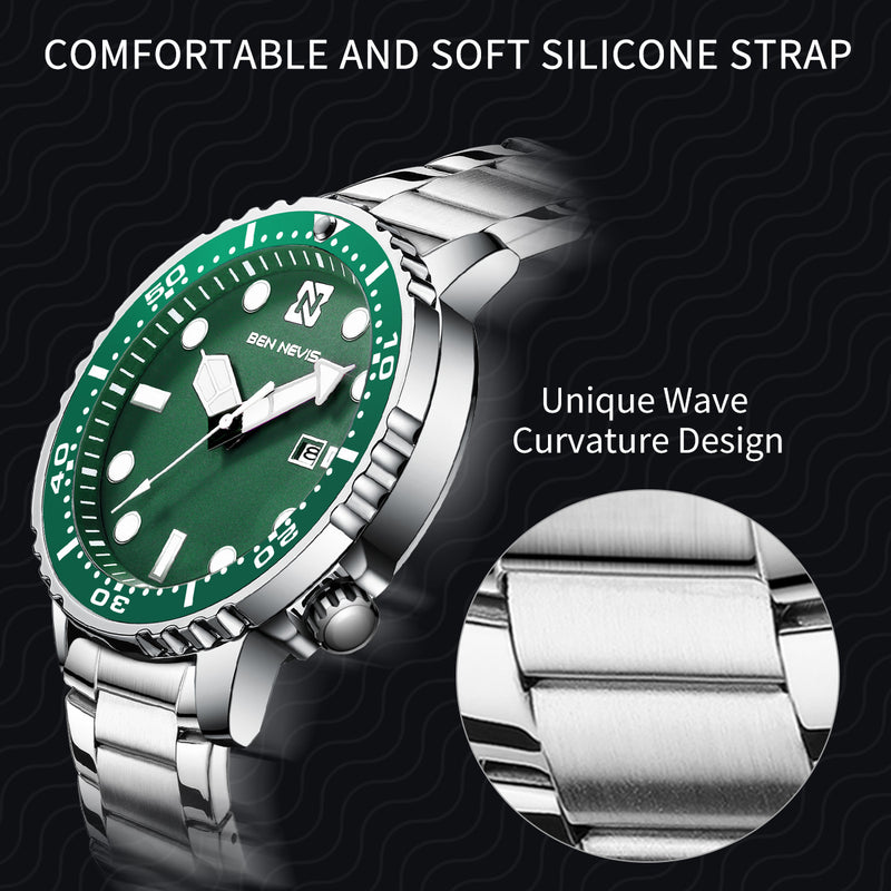 Luxury Brand Men Fashion Quartz Watches Male Silicone Strap Sport Waterproof Wristwatches Calendar Clock Relogio Masculino