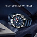 Luxury Brand Men Fashion Quartz Watches Male Silicone Strap Sport Waterproof Wristwatches Calendar Clock Relogio Masculino