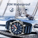 Luxury Brand Men Fashion Quartz Watches Male Silicone Strap Sport Waterproof Wristwatches Calendar Clock Relogio Masculino