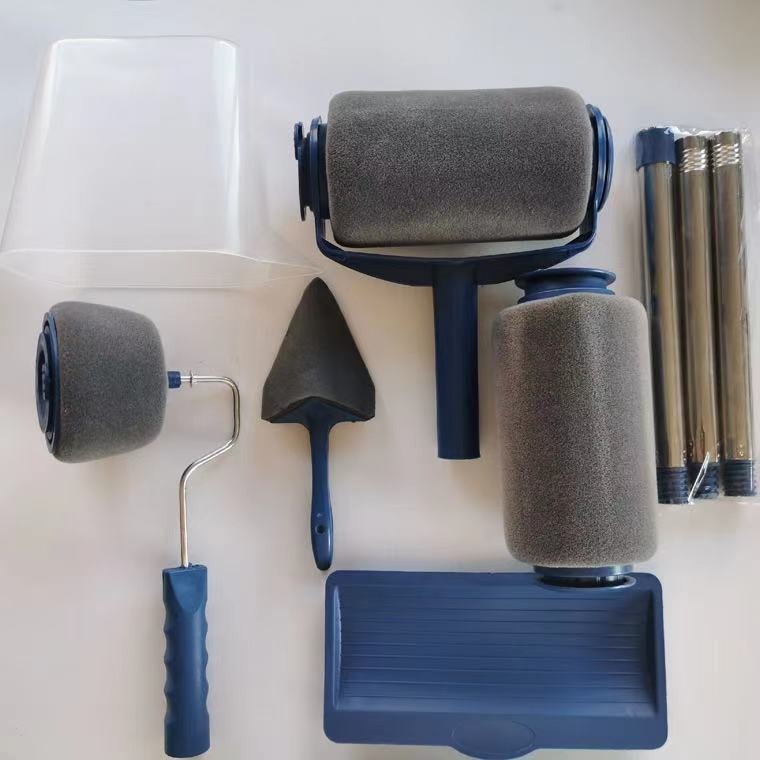 Roller paint brush pintarfacil new paint roller brush set telescopic pole seamless corner paint brush - TrendTrove