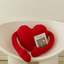 Heart-Shaped Velvet Cushion