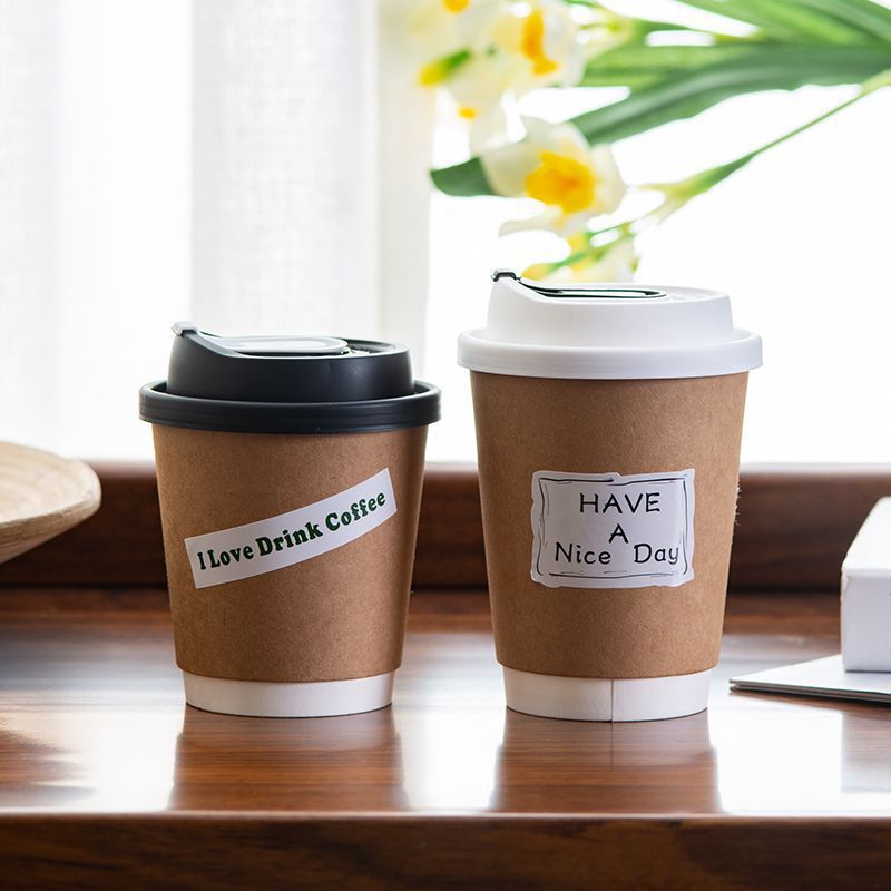 Single-use coffee, milk tea and soy milk paper cups