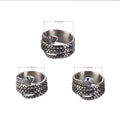 Snake-shaped Stainless Steel Men's Binding Horseshoe Ring