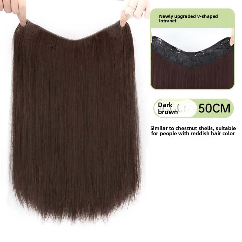 A light and thin faux seamless wig