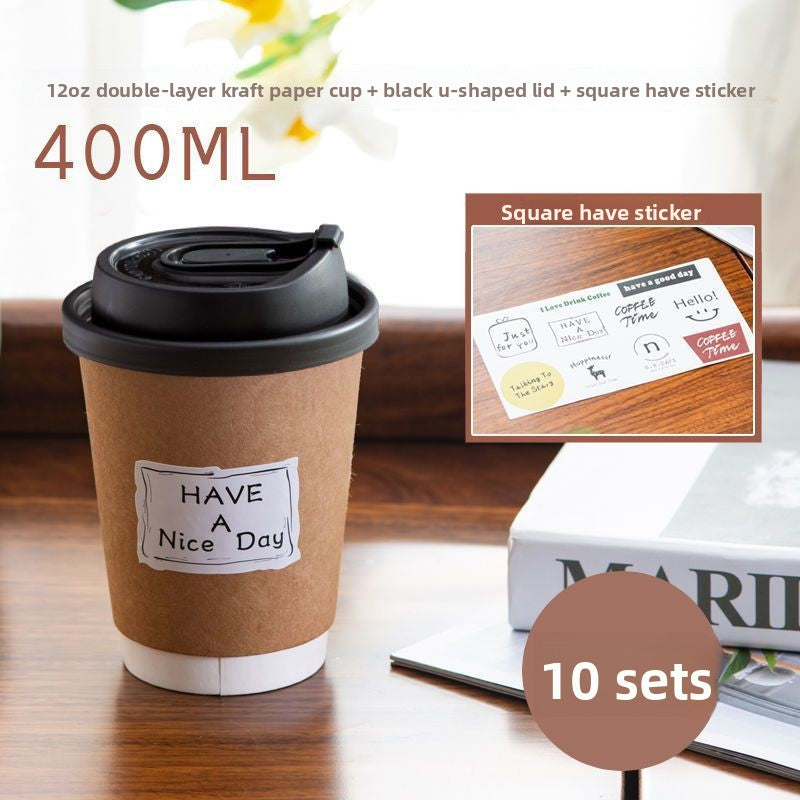 Single-use coffee, milk tea and soy milk paper cups