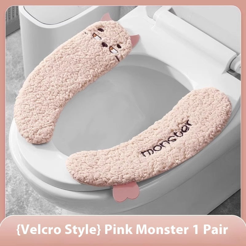Thickened Fleece Toilet Seat Universal Paste