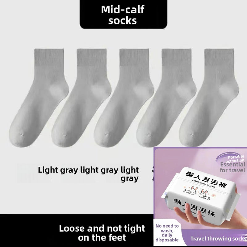 Disposable socks for men and women, no-wash daily disposable socks