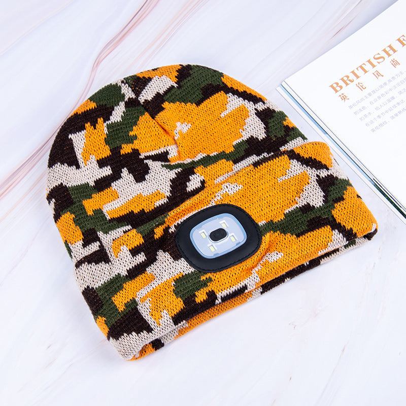 LED luminous knitted hat