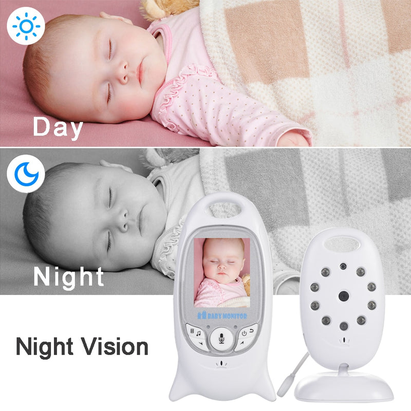VB601 Baby Monitor 2 inch BeBe Baba Electronic Babysitter Radio Video Nanny Camera Night Vision Temperature Monitoring 8 Lullaby - TrendTrove