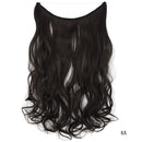 22 inches Invisible Wire No Clips in Hair Extensions Secret Fish Line Hairpieces Silky Straight Synthetic