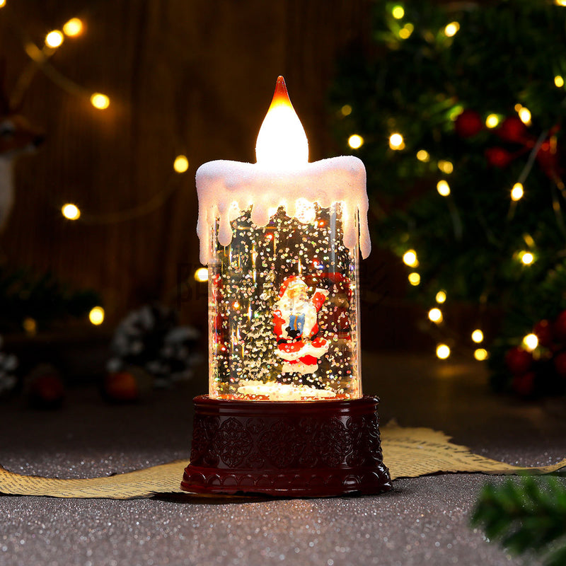 Christmas Glowing Candle Lamp Desktop Decoration