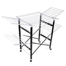 Folding Wheeled Double-Layer Iron Clothes Drying Rack