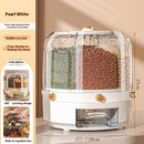 Wholesale Cereals Storage Box Rotatable Rice Bucket Insect-proof Moisture-proof Sealed Household Separated Rice Storage Box Rice Jar