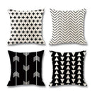 Linen Pillow Cover Striped Polka Dot Throw Pillowcase