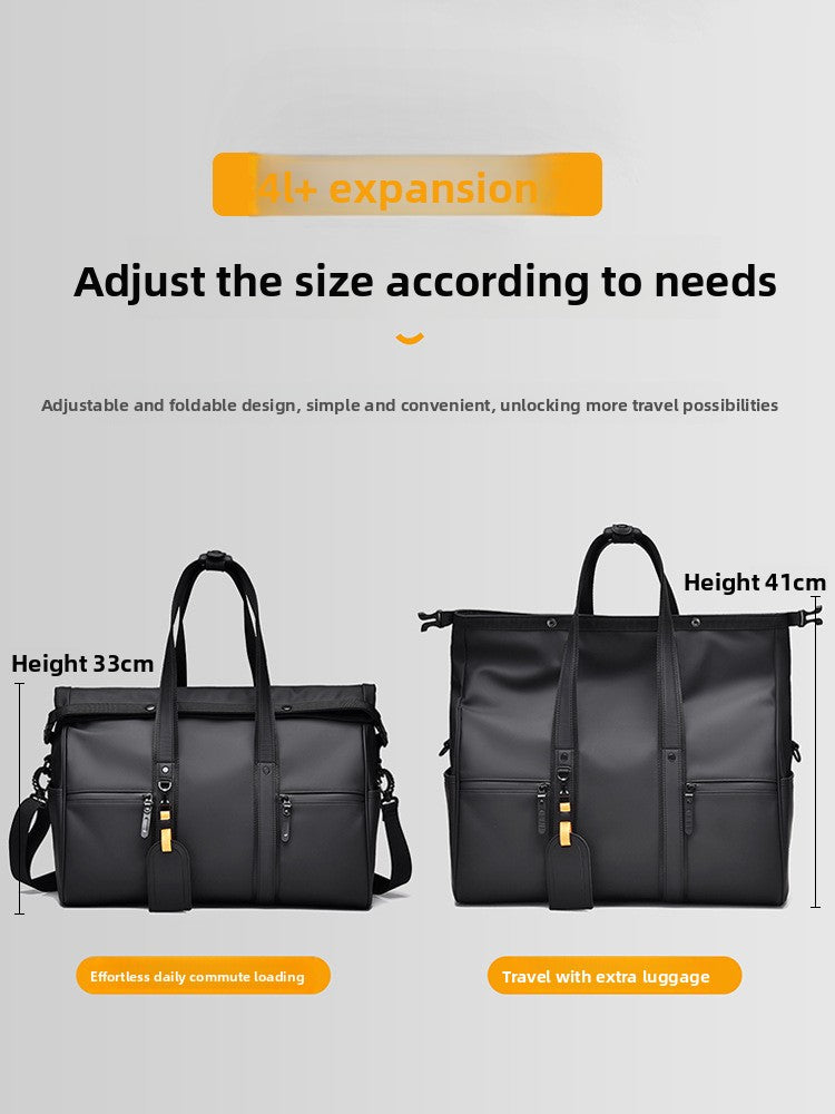 Water-Repellent Large-Capacity Travel Tote Bag with Dry/Wet Separation