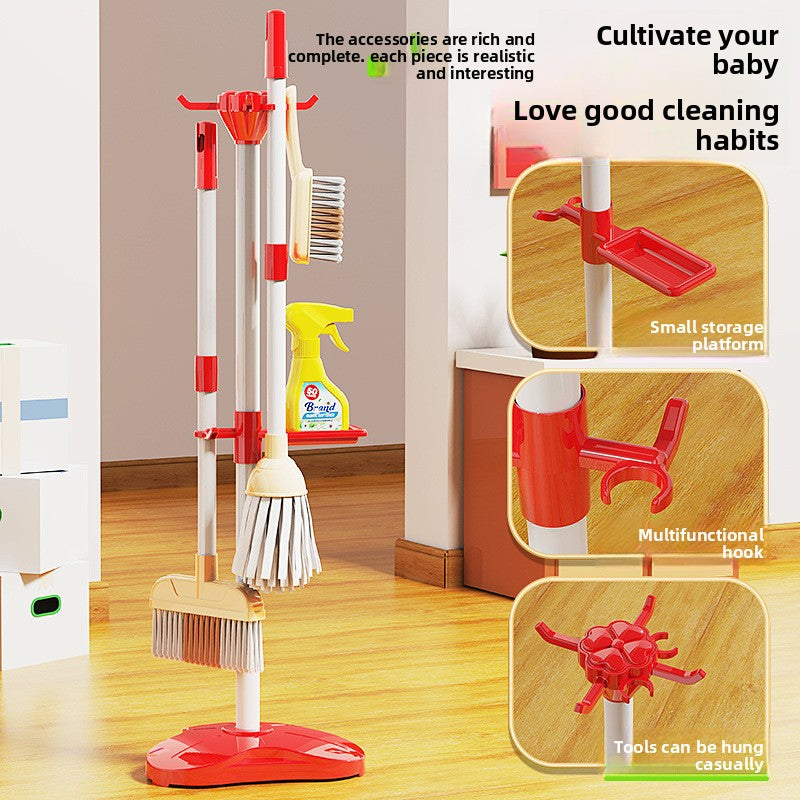 Children play house with mops