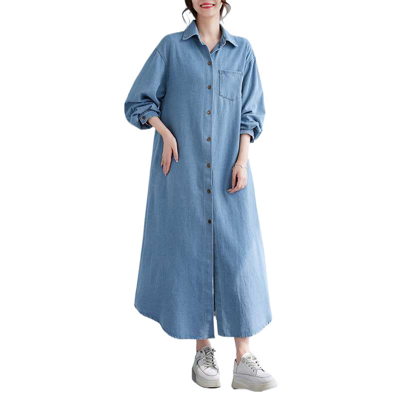 Women's Long Sleeve Denim Coat