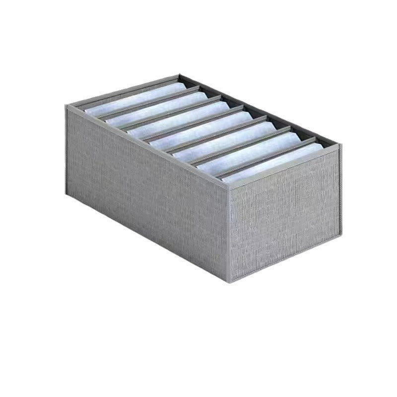 Clothing storage gadget - compartmentalized storage box