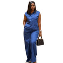 Women's Casual Vest and Trousers Set