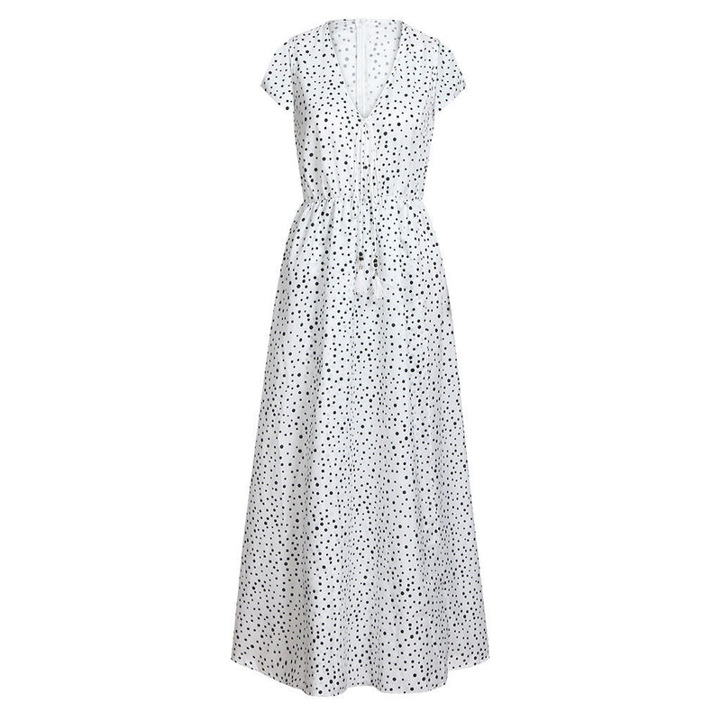 Holiday beach polka dot bohemian dress