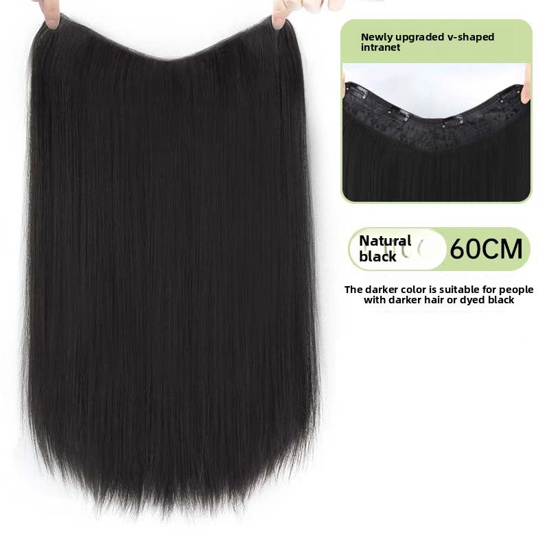 A light and thin faux seamless wig