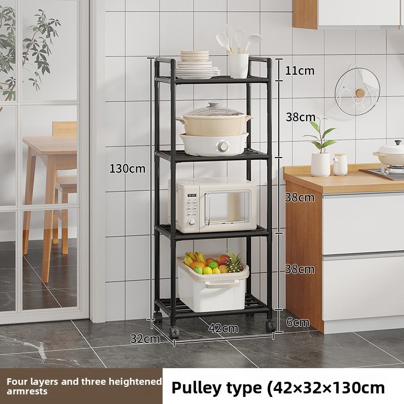 Multi-level kitchen storage rack