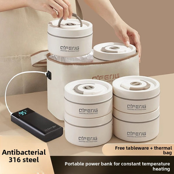 Electric Insulated Lunch Box with Heating and Microwave Safe