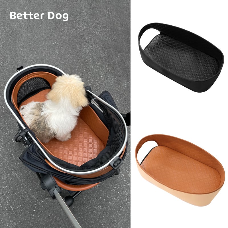 Pet Cart All-inclusive Sitting Basket Set Leather Waterproof Changing Mat Car Basket Set Four Seasons Universal Cart Accessories Sleeping Mat