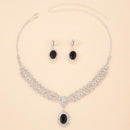 Luxurious Sapphire Necklace Earrings