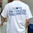 Men's short-sleeved cotton T-shirt with fun pattern