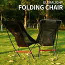 Outdoor Folding Chair Heighten Moon Chair Portable Camping Fishing Chair Leisure Beach Chair Back Chair - TrendTrove