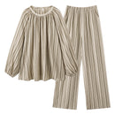 Couple's sleepwear autumn new item Wabi Sabi style cotton yarn can be worn outside loose men's and women's home clothes - TrendTrove