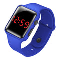 LED electronic watch/student fashion sports LED Apple square silicone electronic watch