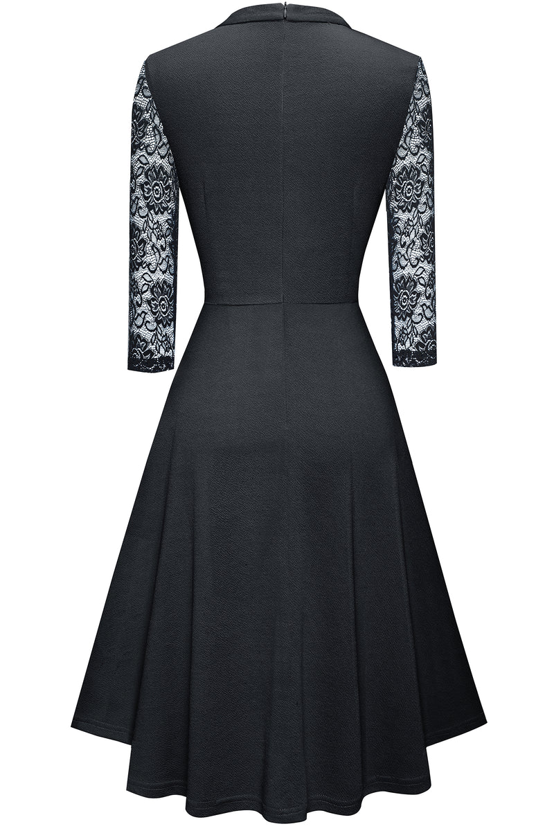 Stand up collar dress, Amazon's best-selling OL commuting big swing A-line skirt