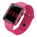 LED electronic watch/student fashion sports LED Apple square silicone electronic watch