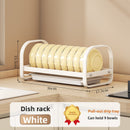 Kitchen Dish Rack with Drainage, Multilayer Storage for Dishes and Cups