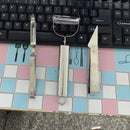 Three-piece set of peeling and scraping in paper card bags