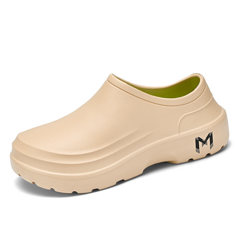 Fashion Men's Labor Protection Shoes EVA Lightweight Oil-proof Waterproof Chef Shoes