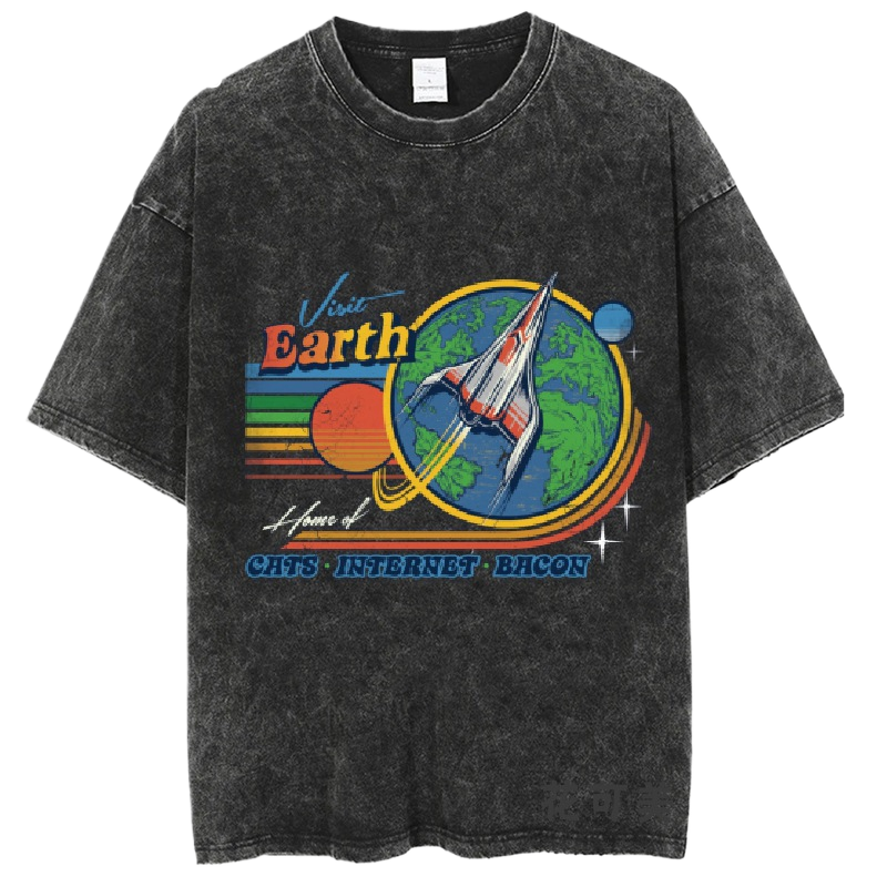 Washed and distressed T-shirt