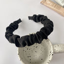 Black Large Intestine High-grade Satin Pleated Headband