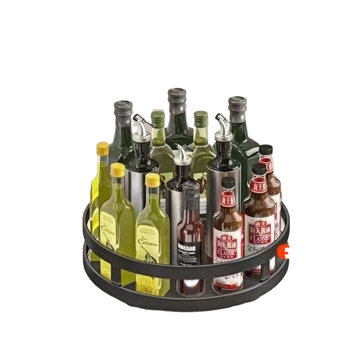 Adjustable Rotatable Metal Kitchen Spice Storage Rack