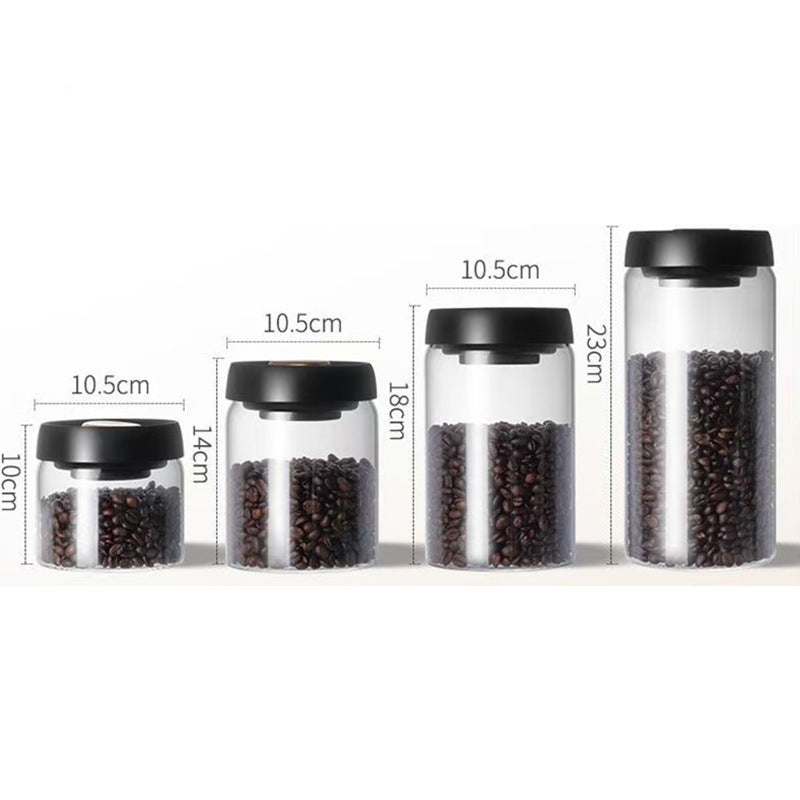Vacuum Sealed Jar Food Grade Borosilicate Glass Storage Jar Kitchen Dispensing Bottle Tea Coffee Bean Storage Jar