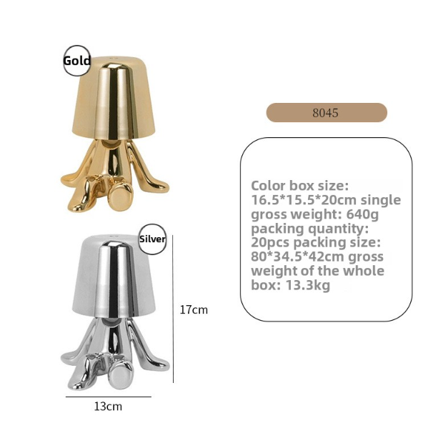 Rechargeable Decorative Table Lamp with Three-Color Light