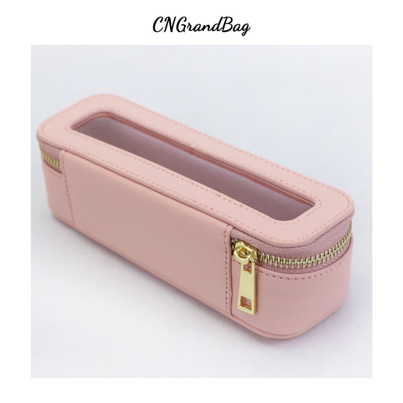 Portable Waterproof Leather TPU Transparent Toiletry Bag
