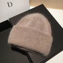 Rabbit Fur Knitted Winter Beanie