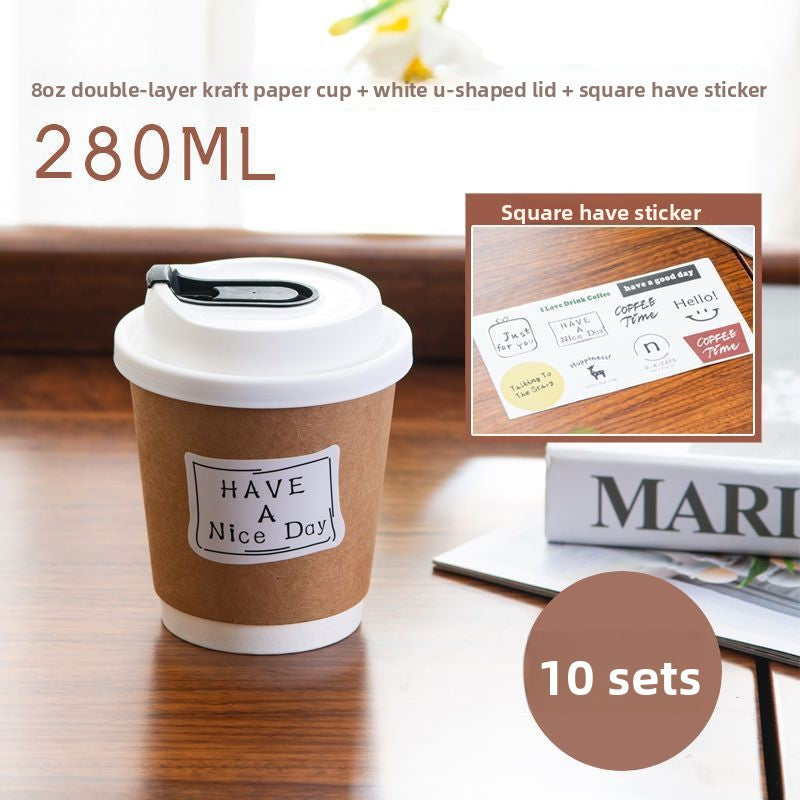 Single-use coffee, milk tea and soy milk paper cups