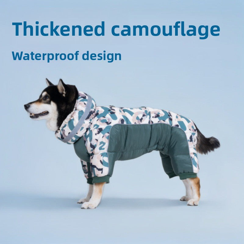 Camouflage dog coat