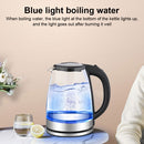 1.8L ELECTRIC KETTLE GLASS 360 BLUE LED ILLUMINATED JUG AUTO SHUT OFF PROTECTION