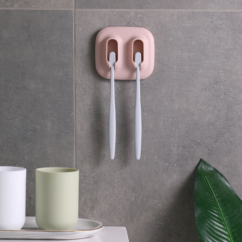 Suction wall couple toothbrush box hanger